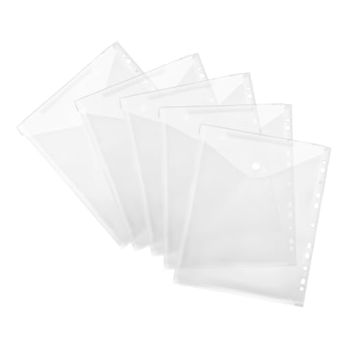 5 Stück Teiliges Dokumentenschutz Transparente Aktenhüllen für Büro und Schule Praktische Ordner für Dokumente und Fotos und Tragbar von Uonlytech