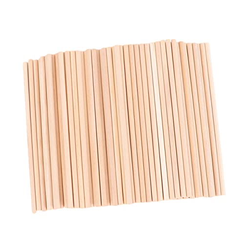 50 Stück Holzstäbchen für Diy Projekte Runde Bastelstäbe Natürlichem Holz Modellbau Bastelarbeiten Schule und Aktivitäten von Uonlytech