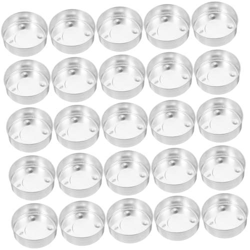 50Stücke Aluminium Teelichtbecher für DIY Kerzenherstellung Hochtemperaturbeständig für Romantische und Leichtes Design für Praktische Anwendung 50Stücke Aluminium Teelichtbecher für DIY Kerzenherstellung Hochtemperaturbeständig für Romantische und Leichtes Design für Praktische Anwendung von Uonlytech