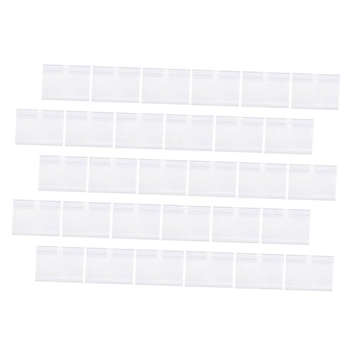 50Stücke Etikettenhalter für Preisschilder Transparente Schilderhalter mit Hoher Einfach zu Befestigen für Regale Verkaufsflächen und Informationsanzeigen von Uonlytech