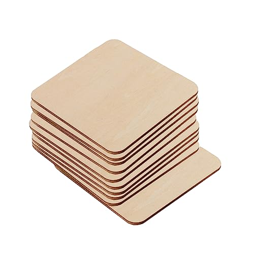 50Stücke Holzscheiben Quadratisch für DIY Dekorationen Unlackierte Holzplatten Handwerkszubehör für Kunstprojekte Vielseitig Einsetzbar für Wand und Tischdekoration von Uonlytech