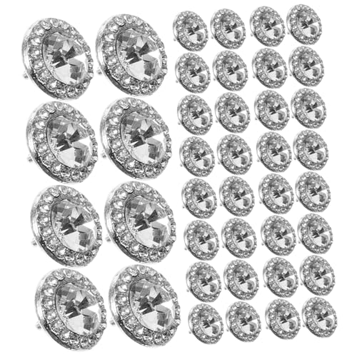 Uonlytech 50Stücke Rhinestone Knöpfe Vintage Zierknöpfe für Kleidung Taschen und Bastelarbeiten Glänzende Verzierungen für Strickjacken und Bekleidung von Uonlytech