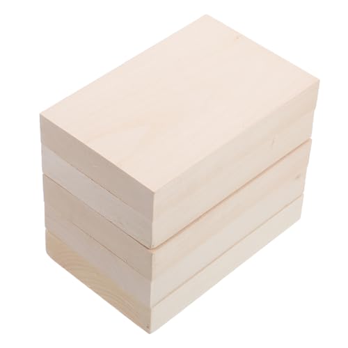 5Stücke DIY Basswood Planken Unbehandelte Holzplatten für Bastelprojekte zum Schnitzen und Dekorieren Kunsthandwerk von Uonlytech