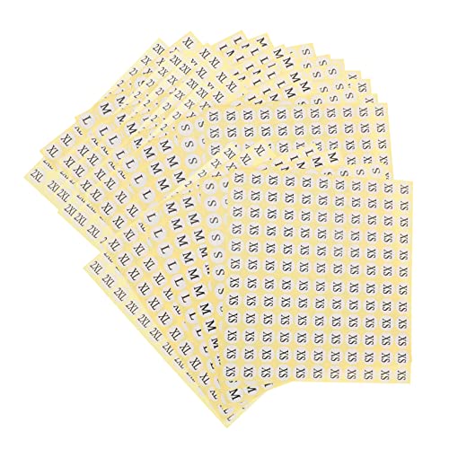 6 Sätze Runde Klebeetiketten für Kleidung Größenaufkleber Selbstklebende Größenetiketten für Shirts Hosen Unterwäsche und Organisieren Ihre Garderobe Effizient von Uonlytech