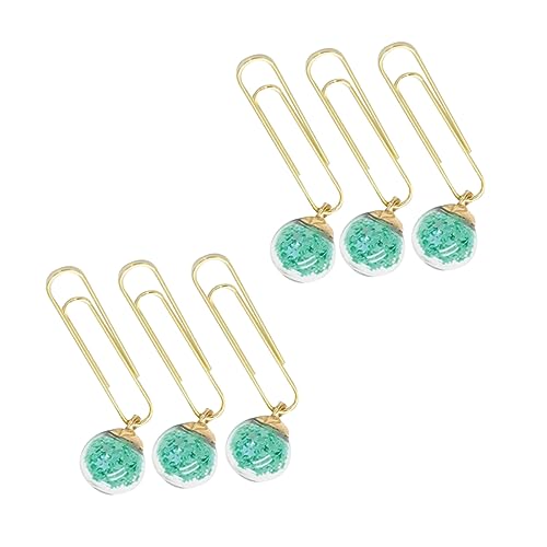 6 Stück Quicksand Kugel Lesezeichen Papierclips Zufällige Dekorative Büroklammern für Notizen Dokumente Zufällige Farbe 6 Stück Quicksand Kugel Lesezeichen Papierclips Zufällige Dekorative Büroklammern für Notizen Dokumente Zufällige Farbe von Uonlytech
