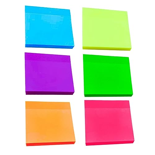 6Stücke Haftnotizen Transparente Pet Memo Pads für Schule und Büro Selbstklebende Notizzettel Praktische Schreibwaren für Notizen und Erinnerungen von Uonlytech