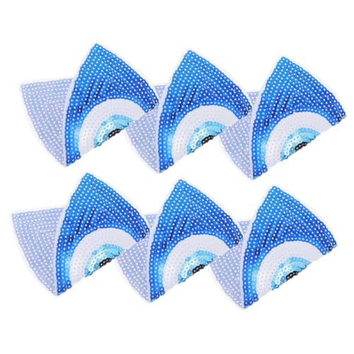 6Stücke Teiliges Pailletten Patches für Kleidung Applikationen für Jeans Shirts Taschen und Mehr Hochwertige Handgefertigte Stickerei Designs für DIY Projekte von Uonlytech