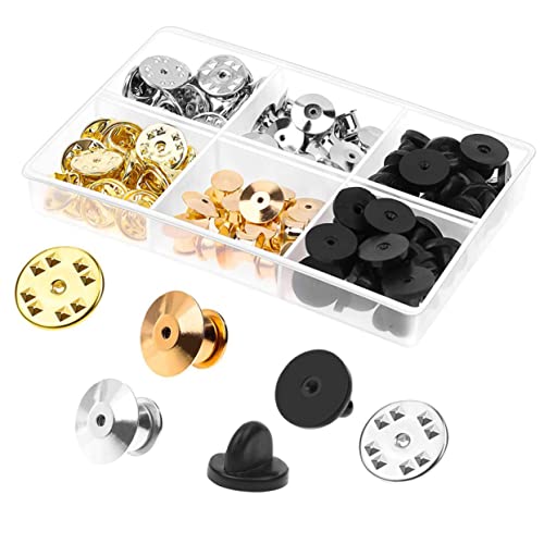 84 Stück Anstecker Fixierer mit Kappen für Sichere Befestigung von Broschen Anstecknadeln und Diy Projekten für Pin Backs von Uonlytech