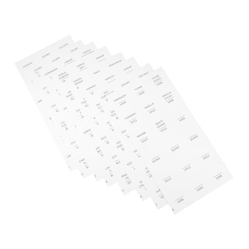 8Blätter Runde Gewürzaufkleber Minimalistische für Gewürze Organisationshilfe für Stilvolle von Uonlytech