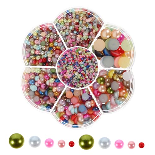 DIY Flachback Perlen Halbkreis Kunstperlen für Kopfschmuck Nail Art und Bastelprojekte für Manuelle Dekorationen und Designs von Uonlytech