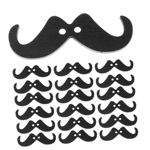 Holzknöpfe für Diy Projekte Große Schwarze Schnurrbart Nähknöpfe Langlebig und Sicher für Kleidung Hüte Bastelarbeiten Packung Holzknöpfe für Diy Projekte Große Schwarze Schnurrbart Nähknöpfe Langlebig und Sicher für Kleidung Hüte Bastelarbeiten Packung von Uonlytech