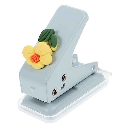 Kreativer Einzellocher aus Kompakter Diy Hole Punch für Büro und Bastelprojekte für Karton und Sonnenblumenblau von Uonlytech