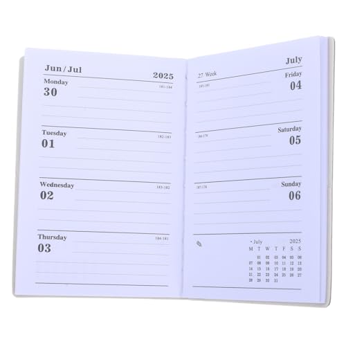 Mini Tagesplan Notizblock Büro Agenda für Effektives Journaling Praktischer Monats und Tagesplaner mit Feiner Verarbeitung von Uonlytech