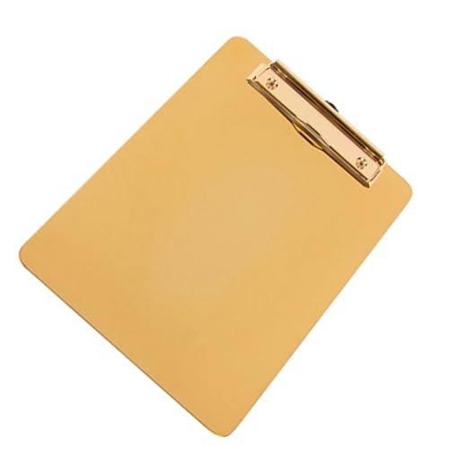 Nordisches Klemmbrett aus Goldene Schreibplatte für Büro Zuhause Kleine Dokumentenablage und Langlebig von Uonlytech