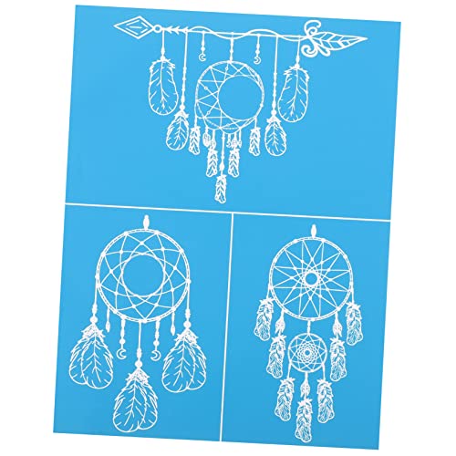 Uonlytech 1 Blatt Wiederverwendbare Schablone Mesh für Diy Projekte Waschbar mit Rückseitigem Kleber für Wände und Böden Kreative Muster für Künstlerische Gestaltung von Uonlytech