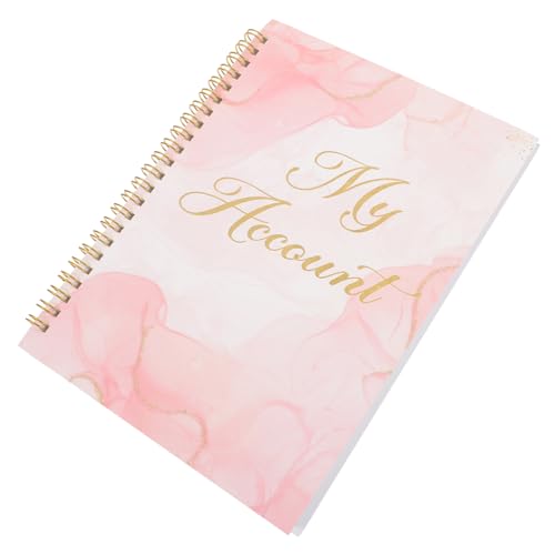 Uonlytech 1 Hauptbuch registriert Scheckbücher Scheckregister für persönliches Scheckbuch aufzeichnen finanziell Scheckbuch-Organizer Währungsverfolgungsbuch Papier Rosa von Uonlytech