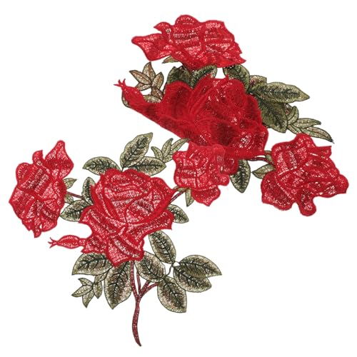 Uonlytech 1 Paar Gestickte Rosentuchaufkleber Mode Patch aufnähen sticken gestickte Applikation Flicken für Bekleidung Aufnäher für Kleidung nähen Stoffblumen Polyester rot Uonlytech 1 Paar Gestickte Rosentuchaufkleber Mode Patch aufnähen sticken gestickte Applikation Flicken für Bekleidung Aufnäher für Kleidung nähen Stoffblumen Polyester rot von Uonlytech
