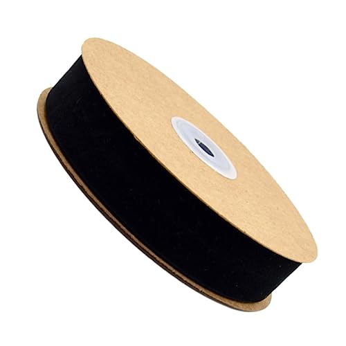 Uonlytech 1 Rolle Beflockungsband Erröten rosa Band Bänder zum Verpacken rosa Spitzenband transparent Band Satinband Falten seidenband ribbon kleidung klebeband Geschenkverpackungsband Black von Uonlytech