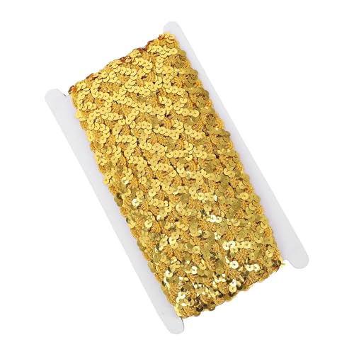 Uonlytech 1 Rolle Breites S Förmiges Paillettenband für Diy Kleidung Dekorative Borte für Kostüme Hochwertige Glänzende Stoffverzierung Yards pro Rolle Dunkelgold Uonlytech 1 Rolle Breites S Förmiges Paillettenband für Diy Kleidung Dekorative Borte für Kostüme Hochwertige Glänzende Stoffverzierung Yards pro Rolle Dunkelgold von Uonlytech