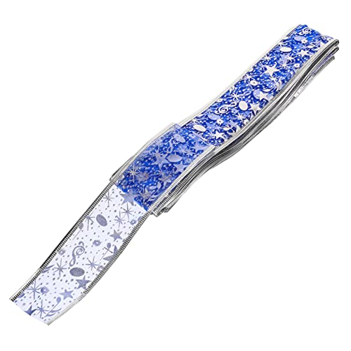 Uonlytech 1 Rolle Dekorativer Geschenkbänder Roll Blau Hochzeits und Partyband Verpackungsband für Diy Glitzer Satin für Bastelprojekte und Feiertagsdekorationen von Uonlytech