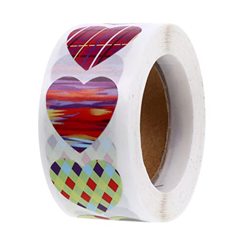 Uonlytech 1 Rolle Herz Aufkleber hängende dekorationen für zu hause Lack Stichworte Wohnkultur scrapbooking sticker scrapbook stickers Klebeetiketten in Herzform Etiketten Aufkleber Papier von Uonlytech