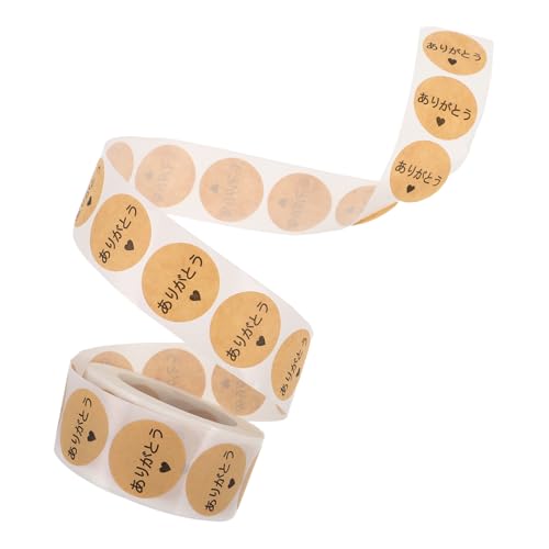 Uonlytech 1 Rolle Japanischer Umschlagaufkleber Dankeschön-aufkleber Für Kleine Unternehmen Aufkleber Aus Kraftpapier Japanisches Geschenkpapier Light Brown Kupferplattenaufkleber Uonlytech 1 Rolle Japanischer Umschlagaufkleber Dankeschön-aufkleber Für Kleine Unternehmen Aufkleber Aus Kraftpapier Japanisches Geschenkpapier Light Brown Kupferplattenaufkleber von Uonlytech