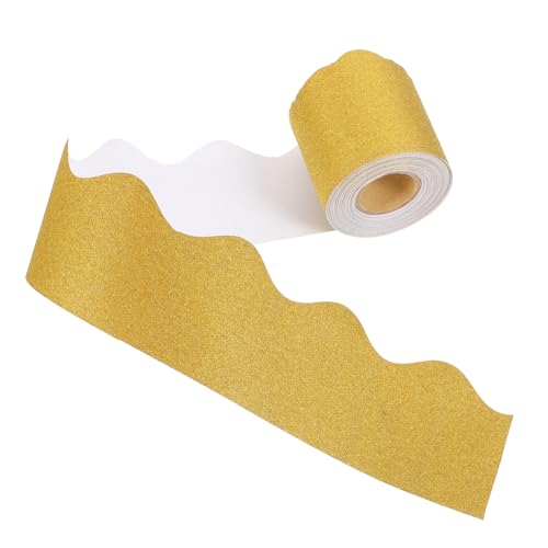Uonlytech 1 Rolle Tafel-Rand-Aufkleber schwarzer Rand Lehre Willkommen künstlich Streifen mit Bulletin Board -Grenzen unterrichten entzückende Pinnwandgrenze gezackte Bordüre Papier Golden Uonlytech 1 Rolle Tafel-Rand-Aufkleber schwarzer Rand Lehre Willkommen künstlich Streifen mit Bulletin Board -Grenzen unterrichten entzückende Pinnwandgrenze gezackte Bordüre Papier Golden von Uonlytech