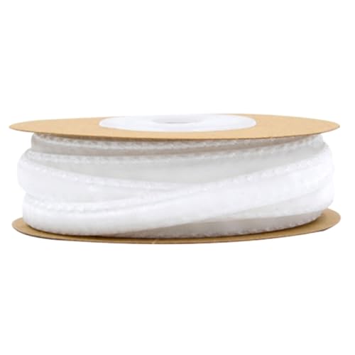 Uonlytech 1 Rolle Veloursband für Diy Dekoration Hochwertige Flocking Ribbons für Kleidung Kopfschmuck und Festliche Anlässe Weißes Geschenkband für Hochzeiten und Partys von Uonlytech