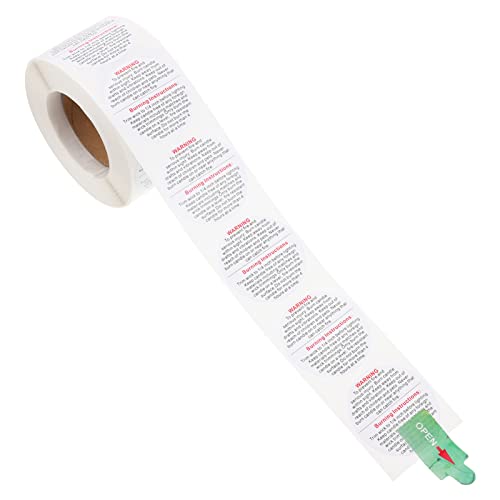 Uonlytech 1 Rolle Warnaufkleber Kerzenglasaufkleber Selbstklebender Kerzenglasaufkleber Sicherheitsetiketten Für Kerzen Erstickungsaufkleber Warnetiketten Für Kerzengläser Uonlytech 1 Rolle Warnaufkleber Kerzenglasaufkleber Selbstklebender Kerzenglasaufkleber Sicherheitsetiketten Für Kerzen Erstickungsaufkleber Warnetiketten Für Kerzengläser von Uonlytech