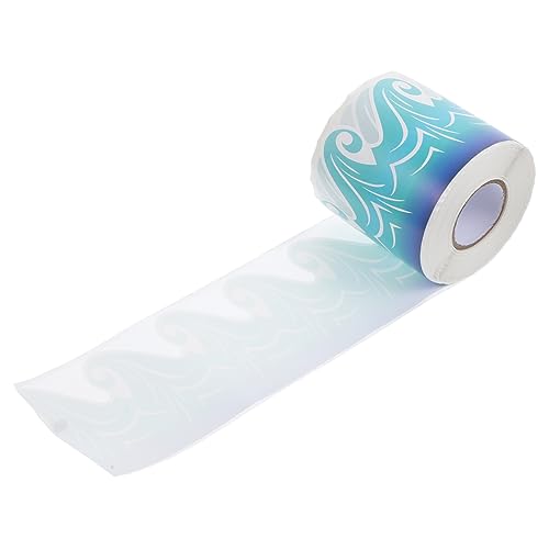 Uonlytech 1 Rolle Wasserdichter Aufkleber für Pinnwände Dekorativer Border Sticker mit Wellenmuster für Klassenzimmer Diy Projekte und Bastelarbeiten für Schwarze Tafeln und Bulletin Boards von Uonlytech
