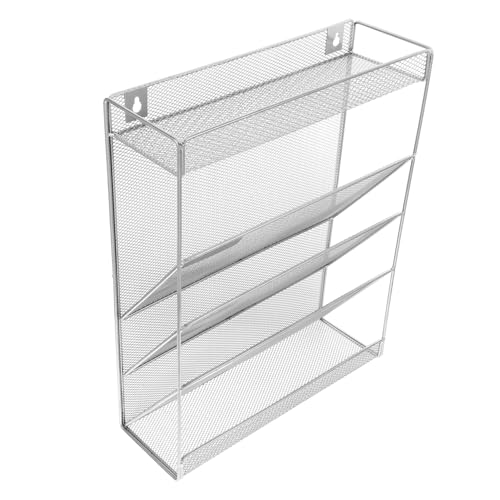 Uonlytech 1 Satz Aufbewahrungsbox Für Aktenregale Aktenordner Bürobedarf Organizer Zum Aufhängen Von Ordnern Wandorganizer Fürs Büro Kühlschrankregal Eisen Silver von Uonlytech