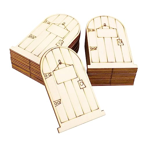 Uonlytech 1 Satz Ausschnitte Ornament Handwerk Fee Plaque Türen Unbemalt DIY Khaki Tür Home Holz 50 Stück Uonlytech 1 Satz Ausschnitte Ornament Handwerk Fee Plaque Türen Unbemalt DIY Khaki Tür Home Holz 50 Stück von Uonlytech