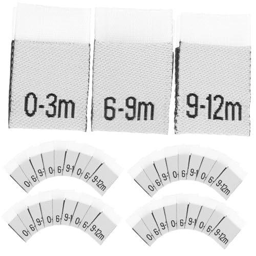 Uonlytech 1 Satz Babymonats -tags Nähen Von Kleidungsetiketten Monatlich Oh Babyartikel Schild Babys Etiketten Für Neugeborene Nähen Monatsetiketten Für Kleidung Polyester 300 Stück von Uonlytech