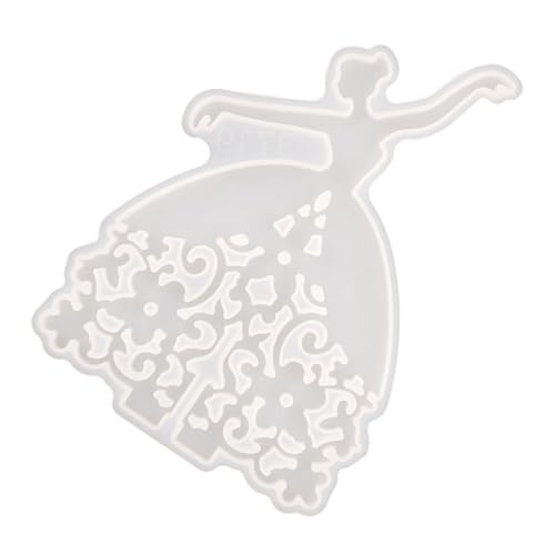 Uonlytech 1 Satz Ballettmädchen Schmuckständer Silikonform Diy Epoxidharz Gießform mit Rock und Sockel Mold für Kreative Schmuckgestaltung und Bastelprojekte von Uonlytech
