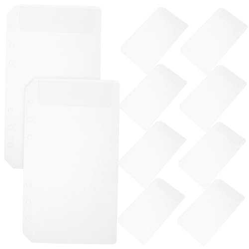 Uonlytech 1 Satz Binder Pocket Wasserdichte Aufbewahrungstaschen Für Rechnungen Geld Und Karten Stabil Transparent Für Bürobedarf Und Haushaltsorganisation 10 Stück von Uonlytech