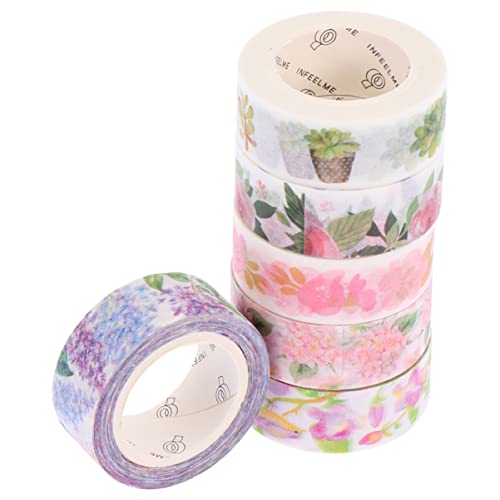 Uonlytech 1 Satz Blumenmuster Washi Tape Teiliges Diy Scrapbook Klebeband Für Tagebücher Und Bastelprojekte Für Studenten Und Kreative Dekorationen 6 Stück Uonlytech 1 Satz Blumenmuster Washi Tape Teiliges Diy Scrapbook Klebeband Für Tagebücher Und Bastelprojekte Für Studenten Und Kreative Dekorationen 6 Stück von Uonlytech