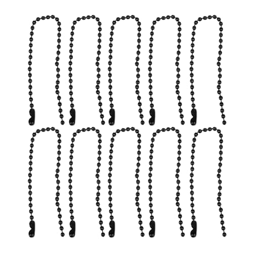 Uonlytech 1 Satz Bunte Kugelkette Eisen Dekorative Tag Kette Für Diy Schmuck Und Partydekoration Schwarz 50 Stück von Uonlytech