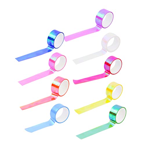 Uonlytech 1 Satz Buntes Glänzendes Klebeband Dekoratives Wasserdichtes Diy Tape Für Kreative Bastelprojekte Journals Und Scrapbooking Farbige Selbstklebende Bänder Für Besondere 10roll von Uonlytech