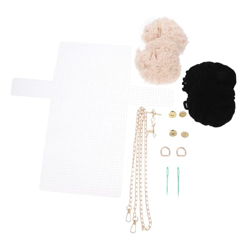Uonlytech 1 Satz DIY-Garnbeutel Nähen Nähset Geldbeutel Stickerei Bausatz handarbeitstasche strickzubehör Zubehör für die Beutelherstellung handgefertigtes Geldbörsen-Accessoire Metall Black von Uonlytech