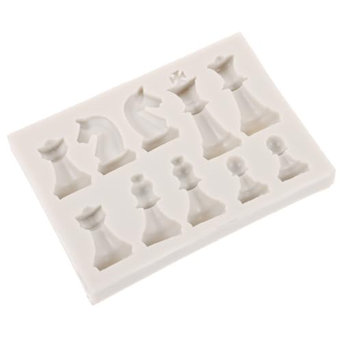 Uonlytech 1 Satz DIY Schachmuster Silikonform Schachfigur Gießform für Schachspiele Langlebig und Vielseitig Bastelprojekte und Freizeitgestaltung mit Familie und Freunden von Uonlytech
