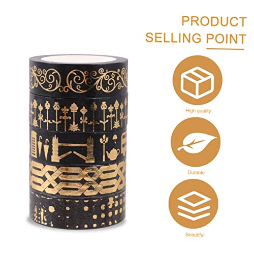 Uonlytech 1 Satz Dekoratives Washi Tape Farbiges Diy Klebeband Für Journal Scrapbooking Verpackungen Kreative Projekte Und Mehr 5rollen von Uonlytech