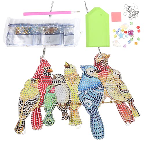 Uonlytech 1 Satz Diamond Art Diy Drilling Painting Moderne Wanddekoration mit Vögeln Diamantmalerei für Schlafzimmer Büro und Frühlingsdeko Bastelsets für Erwachsene von Uonlytech