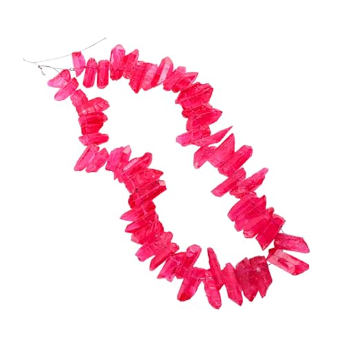Uonlytech 1 Satz Diy Naturstein Schmuckset Kristall Säulen Perlen für Handgemachten Schmuck für Armbänder und Accessoires für Frauen Rot Uonlytech 1 Satz Diy Naturstein Schmuckset Kristall Säulen Perlen für Handgemachten Schmuck für Armbänder und Accessoires für Frauen Rot von Uonlytech