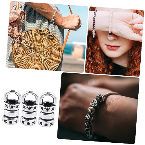 Uonlytech 1 Satz Diy Verbindungsschnallen Legierung Für Lederarmbänder Und Schmuckherstellung Zubehör Antik Silber Innenloch 100 Stück von Uonlytech