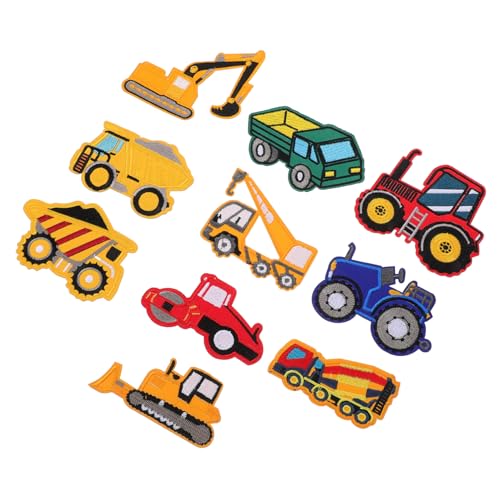 Uonlytech 1 Satz Diy-bastel-patches Kleidungsflicken Gestickte Lkw-aufnäher Flecken Aufnäher Für Kinderkleidung Kleiderflicken Reparatur Stich Stickereiflicken Für Kleidung Stoff 10 Stück von Uonlytech