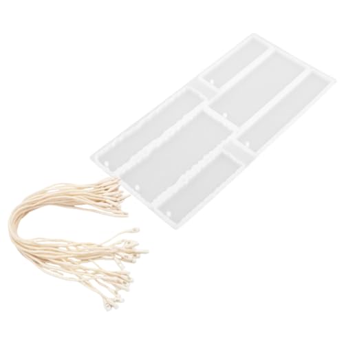 Uonlytech 1 Satz Epoxidharz Lesezeichen Silikonform DIY Bookmark Mould mit Seilen für Buchmarkierungen Langlebig und Sicher Individuell Gestaltbare Formen Verschiedenen von Uonlytech