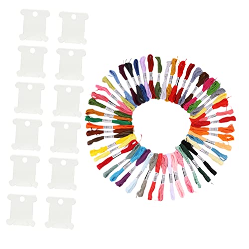 Uonlytech 1 Satz Farben Premium Stickgarn Set für Kreuzstich Teile Winding Plate Bastelgarn Baumwolle Zubehör für Diy Projekte und Kreative Handarbeiten von Uonlytech