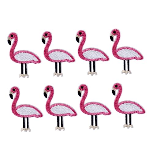 Uonlytech 1 Satz Flamingo Flicken Selbstklebende Stickerei Applikationen Für Jeans Jacken Taschen Und Bastelprojekte Dekoration Für 12 Stück von Uonlytech