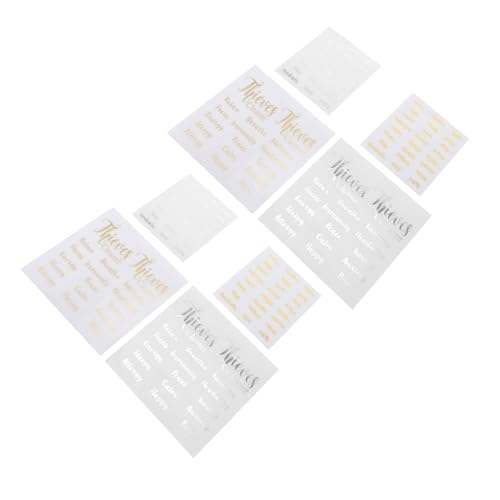 Uonlytech 1 Satz Flaschenaufkleber Für Ätherische Öle Etiketten Für Parfümflaschen Wasserdichte Etiketten Für Ätherische Öle Klebeetiketten Aufkleber Für Flaschen Pvc-aufkleber 8blätter von Uonlytech