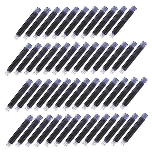 Uonlytech 1 Satz Füllfederhalter Nachfüllpatronen Standardgröße Blau Schwarz Ergonomisch Für Schule Büro Und Zuhause Einfache Anwendung Und Installation 100 Stück von Uonlytech